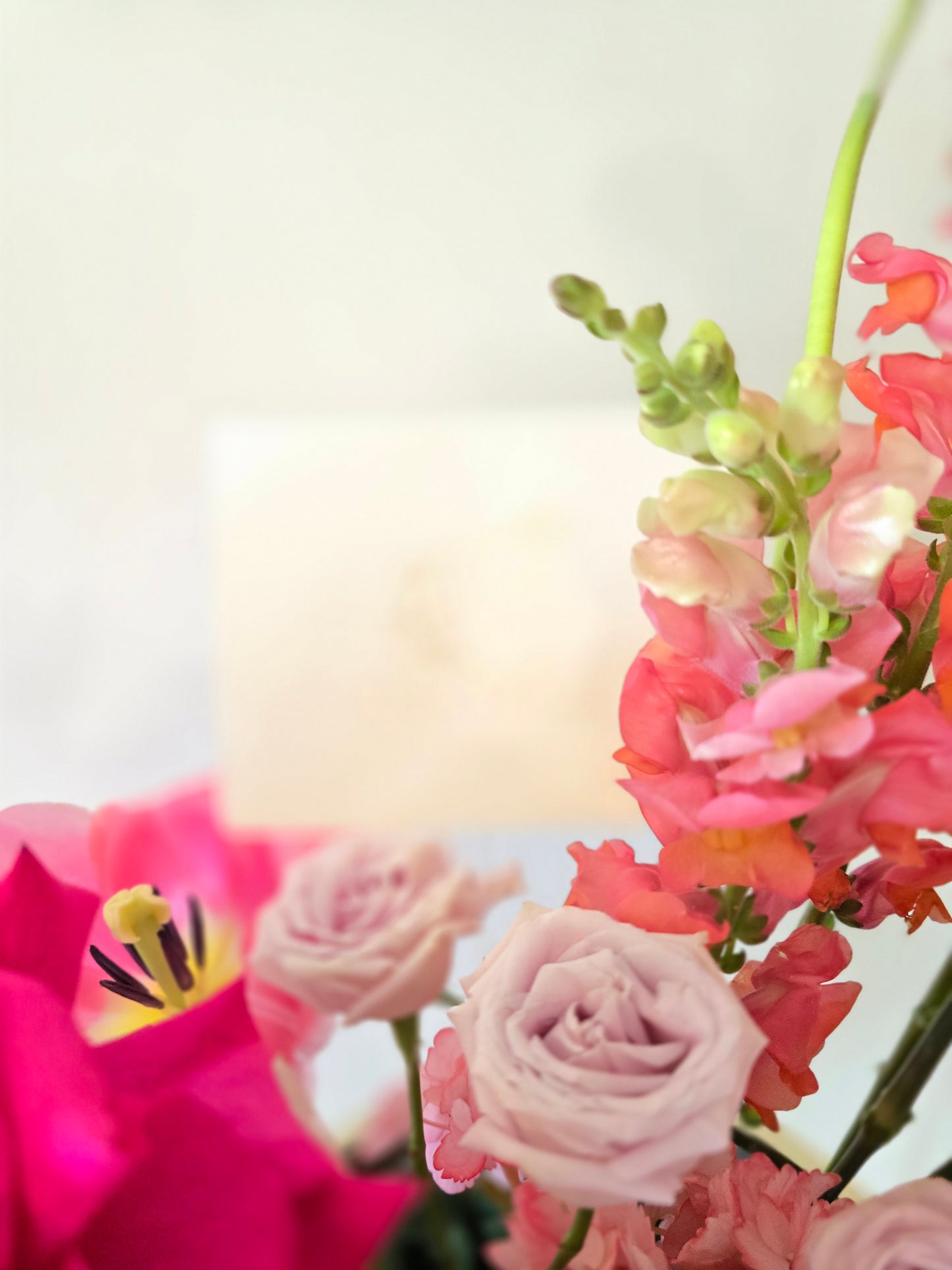 Hot Pink Blooms Basket