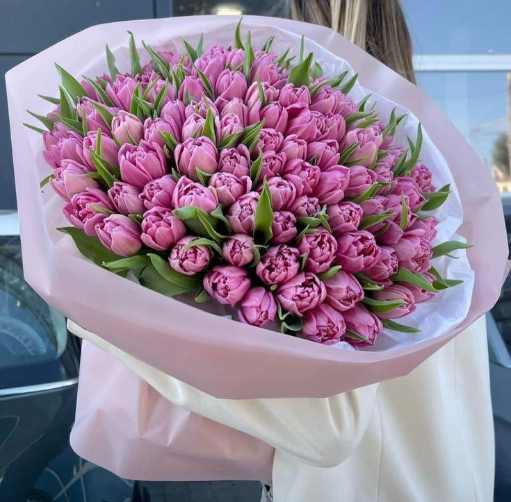 Pretty Petite Tulip Hand-Tied Bouquet