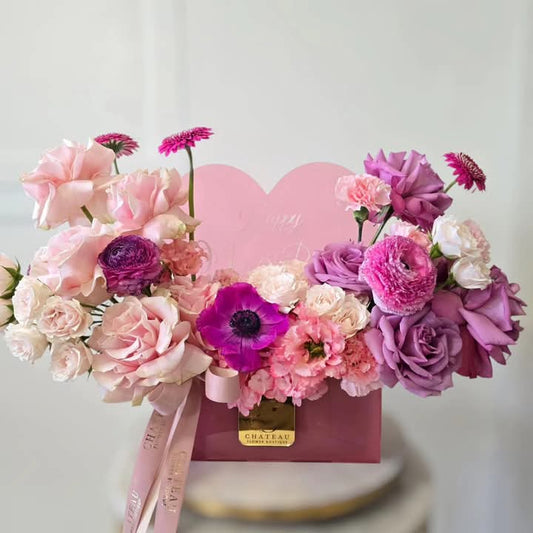 Pink Frosted Heart Box