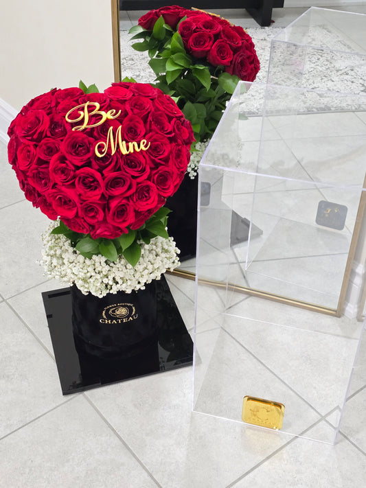 Chateau Floating Heart Acrylic Box