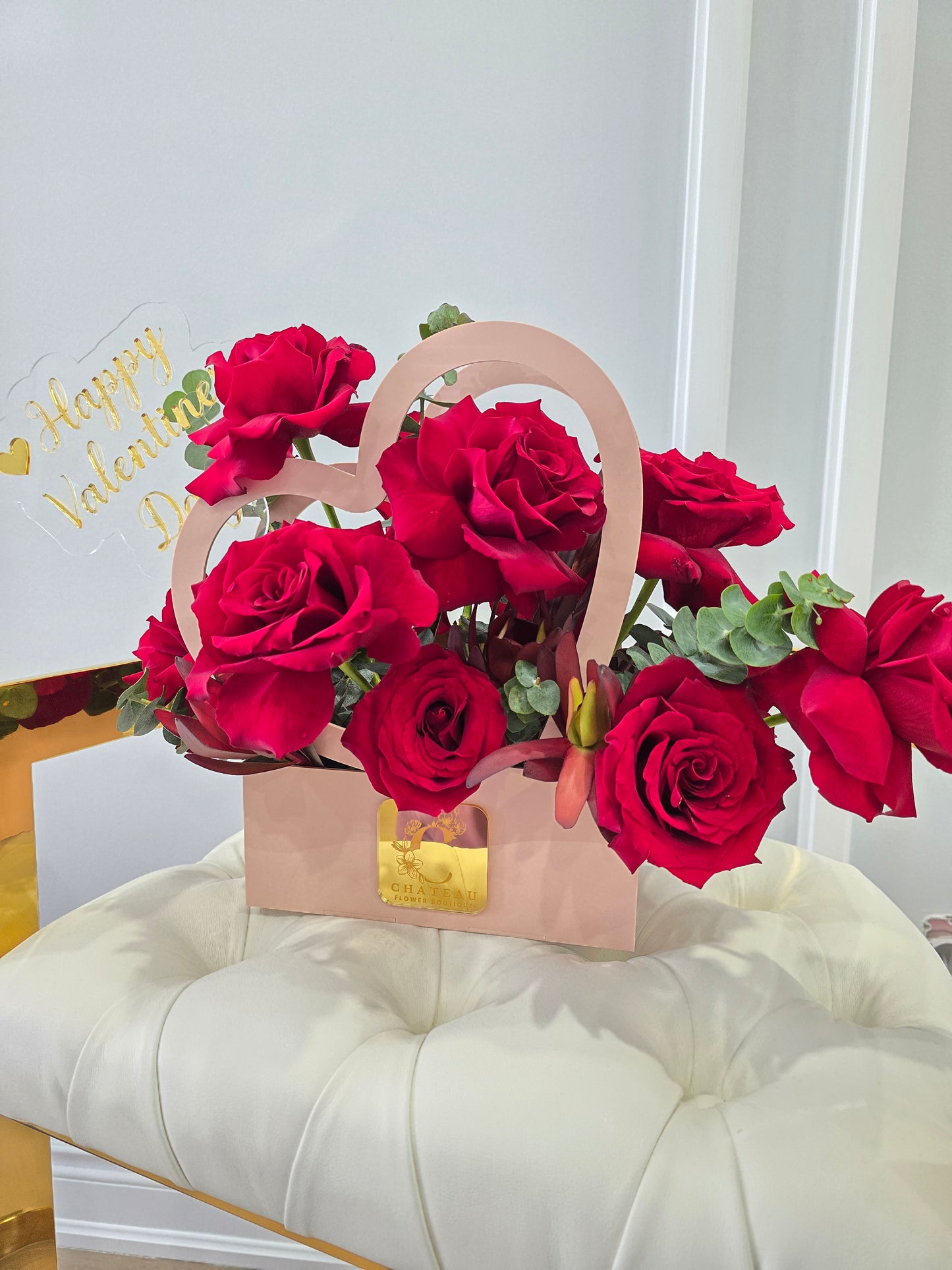Signature Pink Heart Rose Box